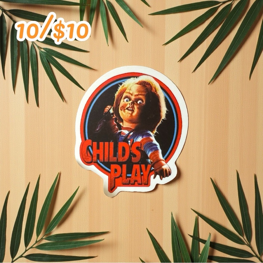 Child’s Play Chucky Vinyl Sticker – Horror Movie Killer Doll Decal